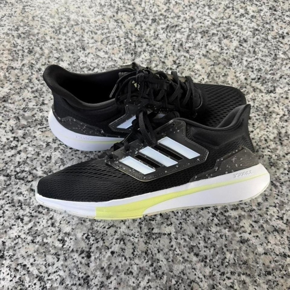 Adidas EQ21 Run Black Almost Lime Running Sneaker Shoe M12 GZ4061